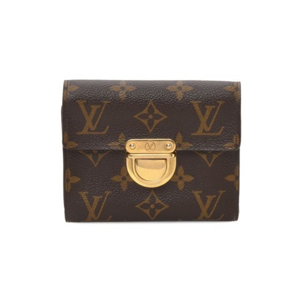 Louis Vuitton Monogram Canvas Small Wallet in Brown and Gold